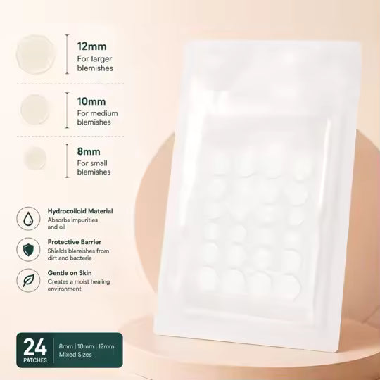 PUREPATCH™ – Patchs Anti-Acné Hydrocolloïdes | 24 Patchs Nuit